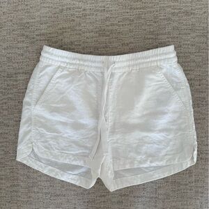 JCrew White Linen Shorts